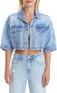 Bayeas Candy Painted Cropped Denim Jacket