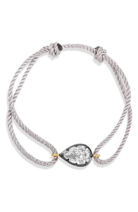 Pear Shape Adjustable Cord Bracelet