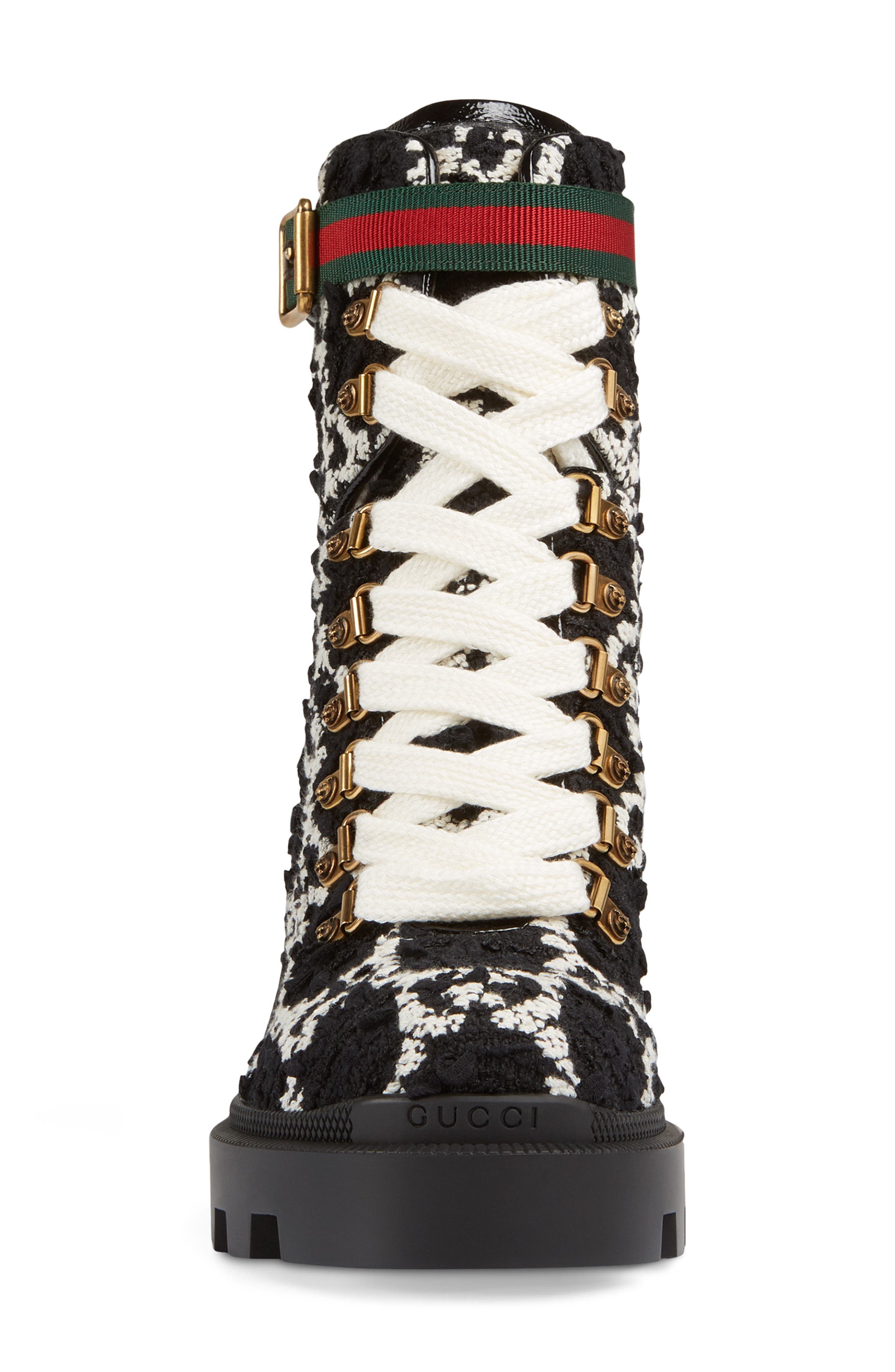 Gucci Trip Logo Bootie, Alternate, color, 