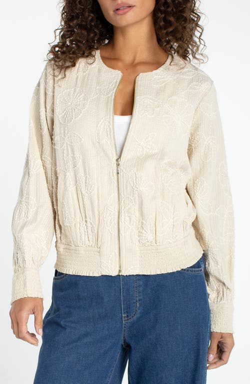 Liverpool Floral Embroidered Jacket In Sand