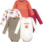 Hudson Baby Soft Cotton Long-Sleeve Bodysuits