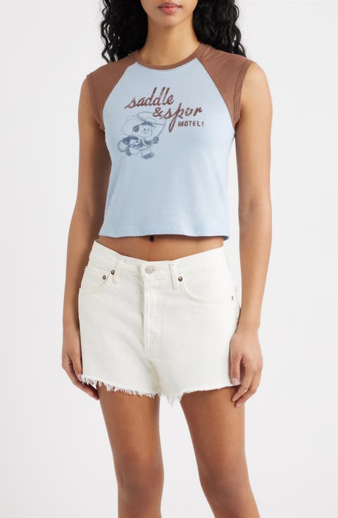 Saddle & Spur Motel Raglan Crop Tank