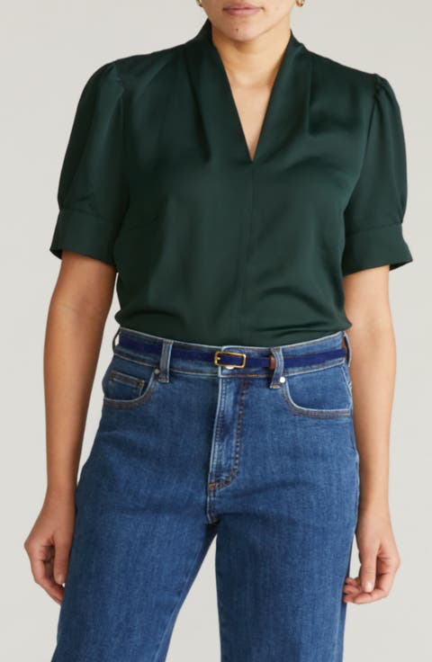 Beatrice Pebble Georgette Top (Plus)