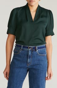 Universal Standard Beatrice Pebble Georgette Top