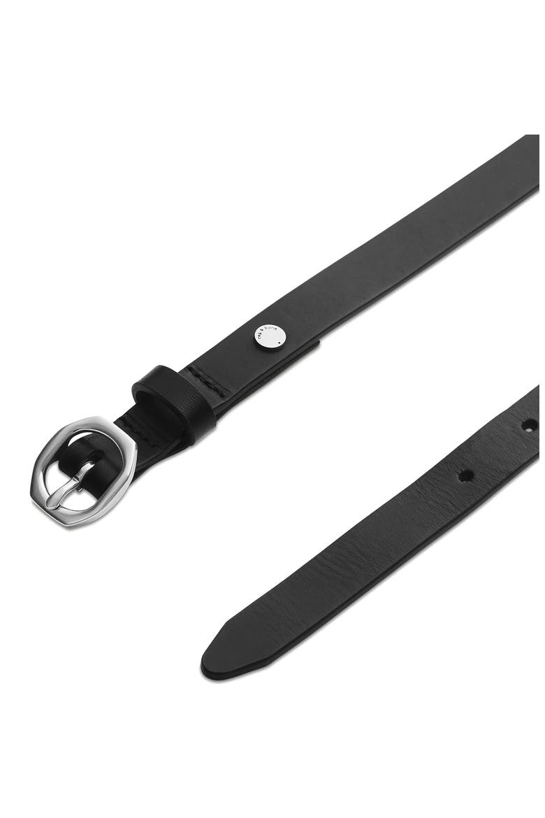 Baby Audrey Leather Skinny Belt, Alternate, color, BLACK