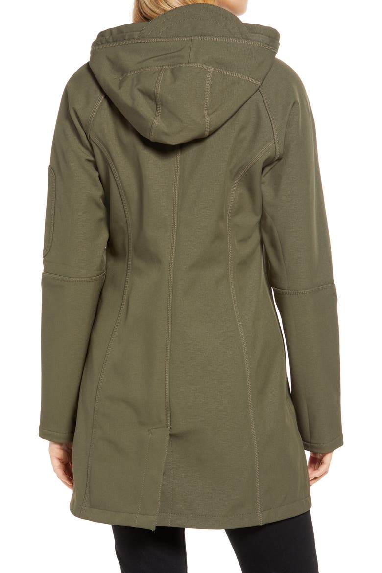 Regular Fit Hooded Raincoat, Alternate, color, ARMY