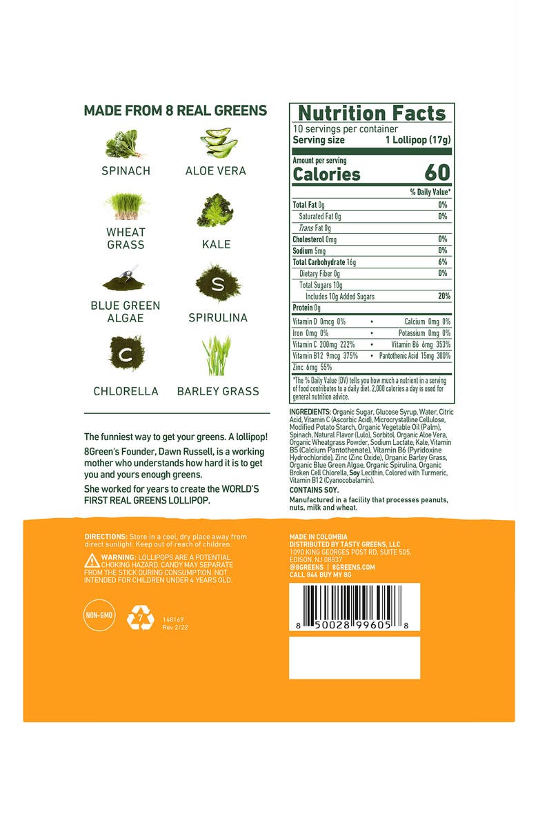 8Greens Tropical Citrus Lollipops, Alternate, color,