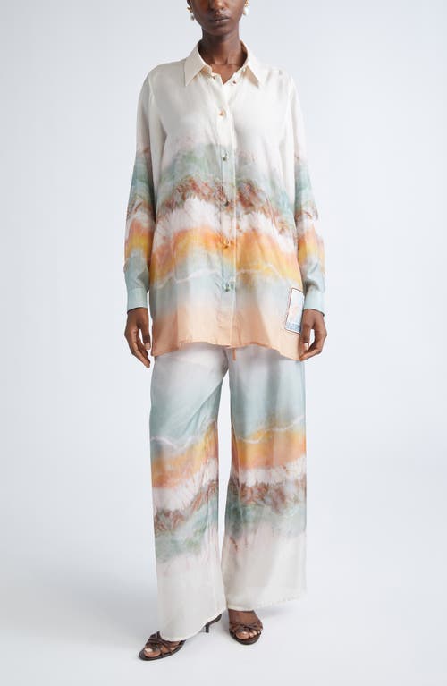 Zimmermann Zim Daylight Relaxed Pant Tie Dye In Multi