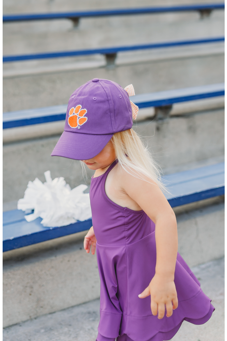 Clemson Tigers Bow Baseball Hat, Alternate, color, Purple
