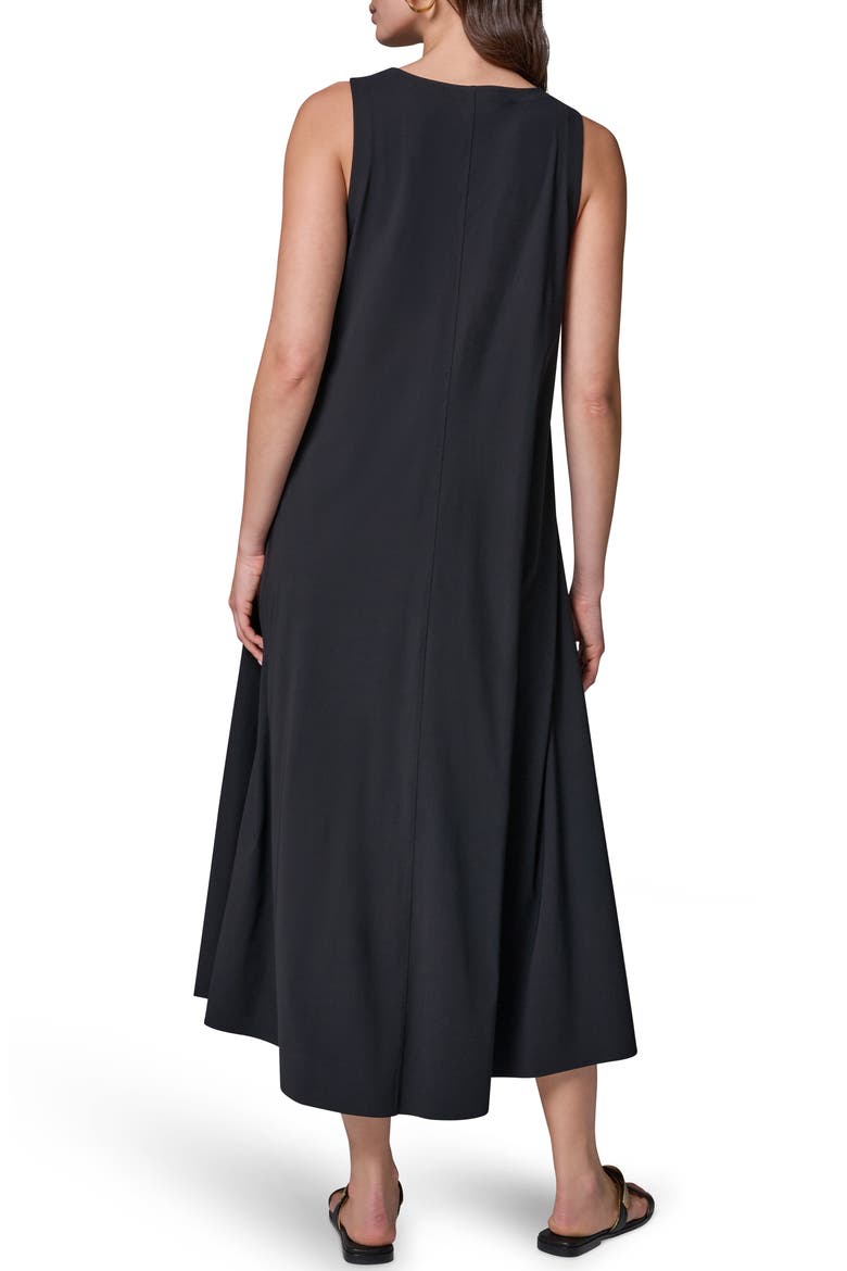 Sleeveless Midi Dress, Alternate, color, BLACK