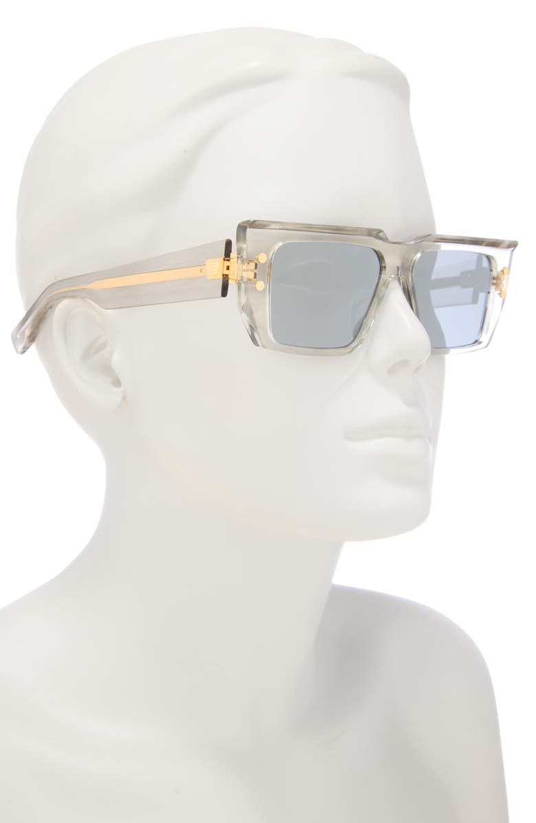Balmain 54mm Novelty Square Sunglasses, Alternate, color, Crystal Crystal Grey