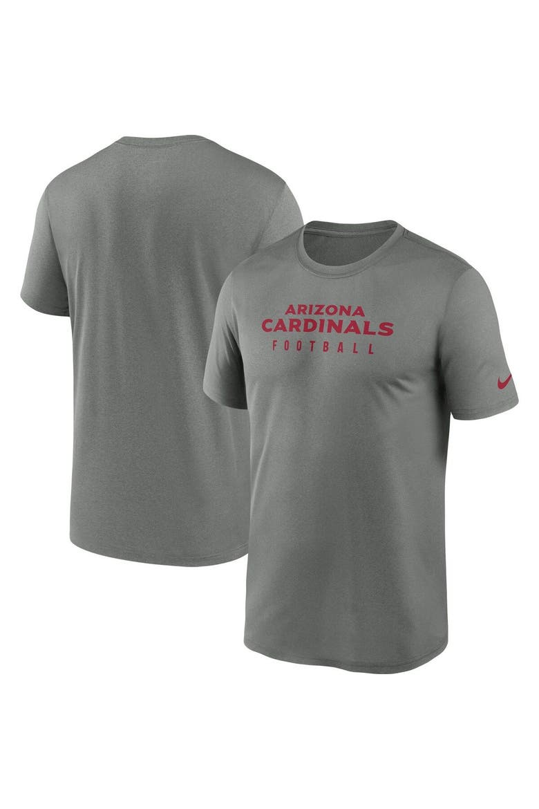 Men's Nike  Heather Gray Arizona Cardinals Sideline Legend Performance T-Shirt, Main, color, Heather Gray