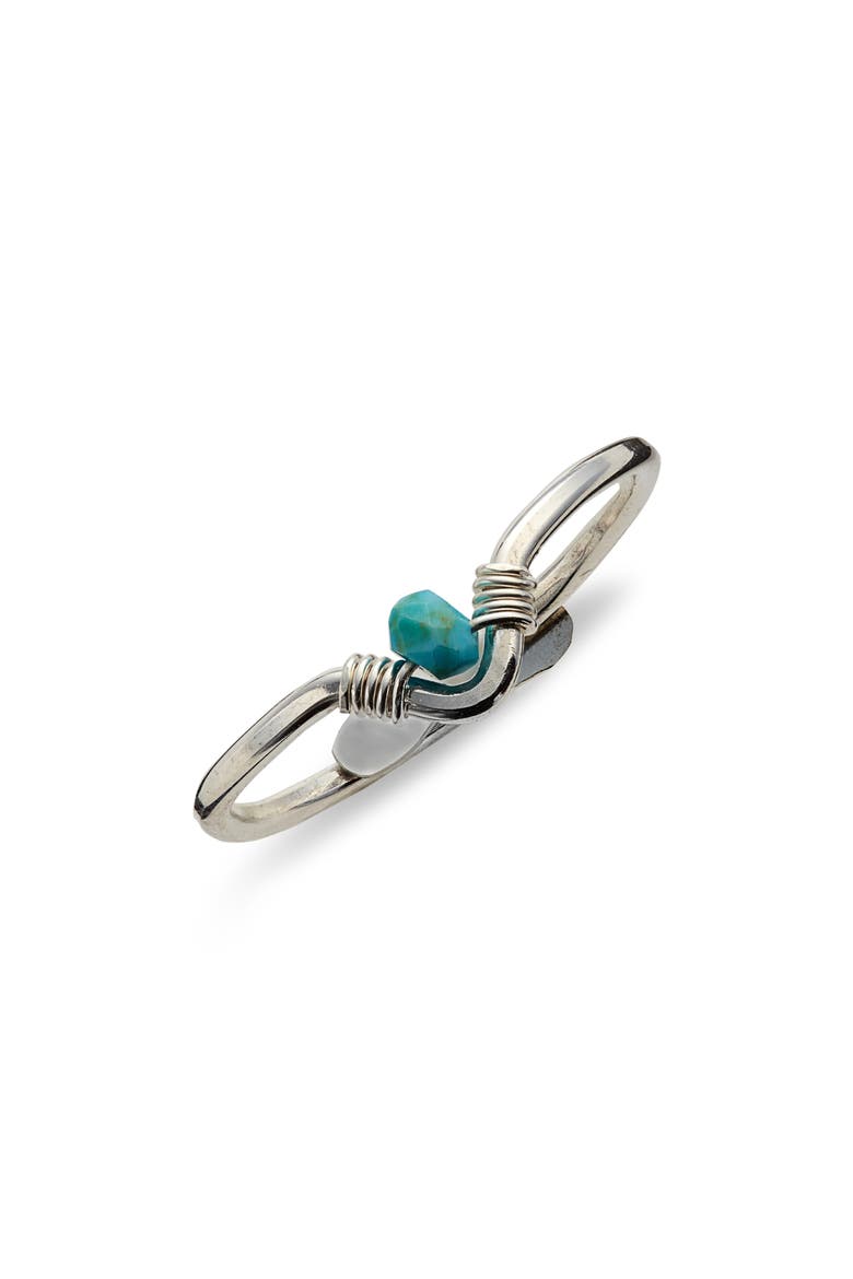 Semiprecious Stone Triangle Ring, Main, color, SILVER