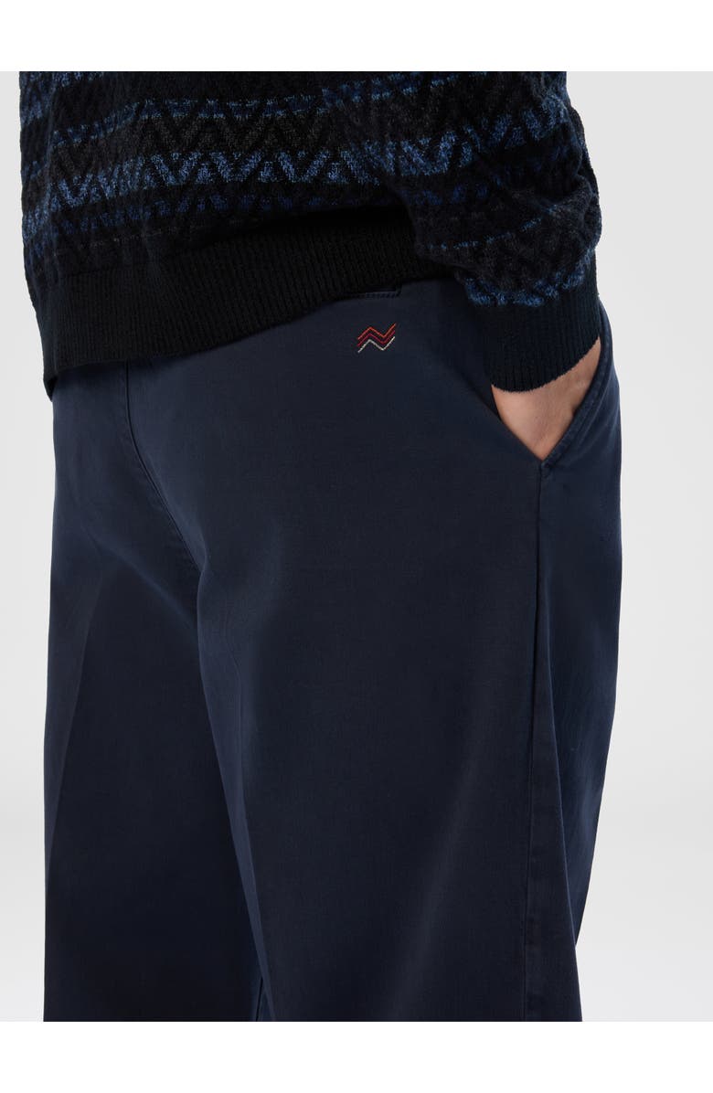 Missoni Chino Pants In Cotton, Alternate, color, Blue