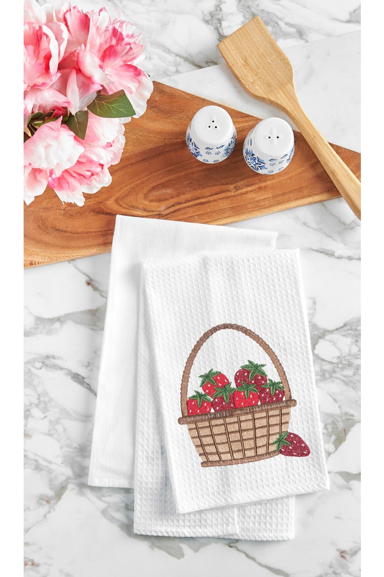 Strawberry Basket Towel, Alternate, color, Red