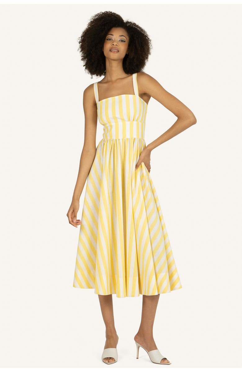 Super Natural by Secret Mission Daisey Dress, Main, color, Buttercup And White Stripe