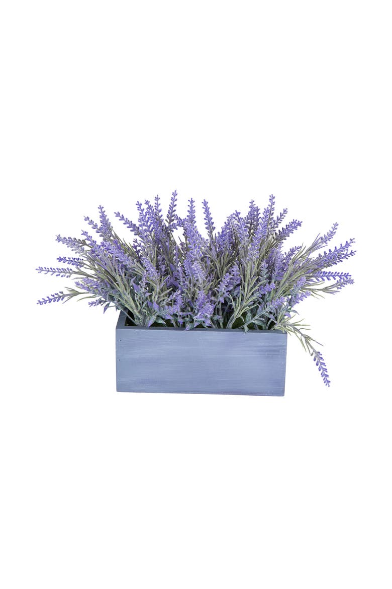 Decorative Faux Lavender Flower Window Box Figurine 9" x 12", Alternate, color, Purple