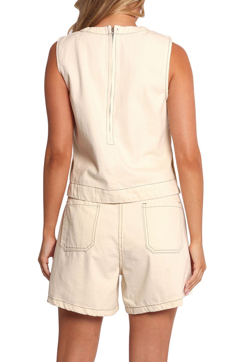 Petal & Pup Levi Denim Shorts, Alternate, color, Ecru