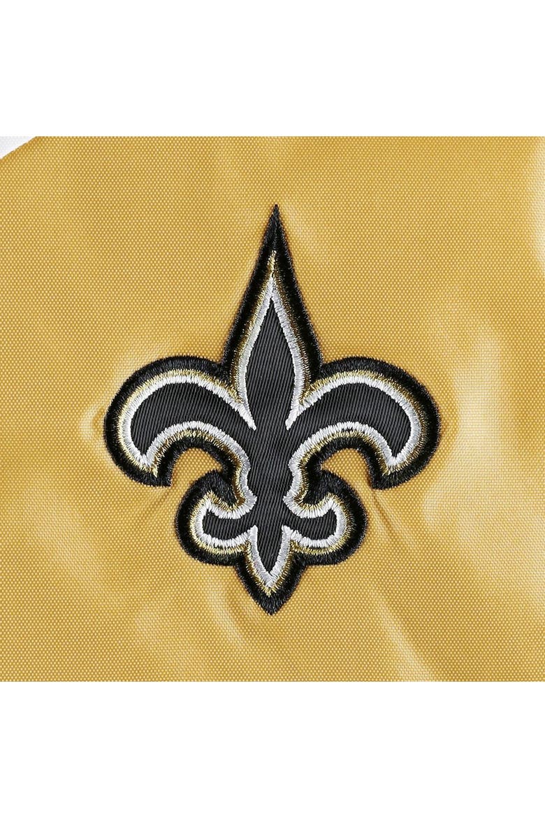 Women's Tommy Hilfiger White/Gold New Orleans Saints Staci Half-Zip Hoodie Windbreaker Jacket, Alternate, color, White