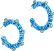 Deepa Gurnani Hayes Beaded Hoop Earrings