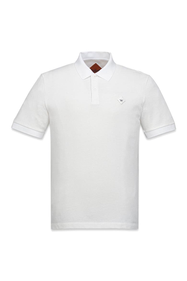 Diamond Patch Piqué Polo, Alternate, color, White