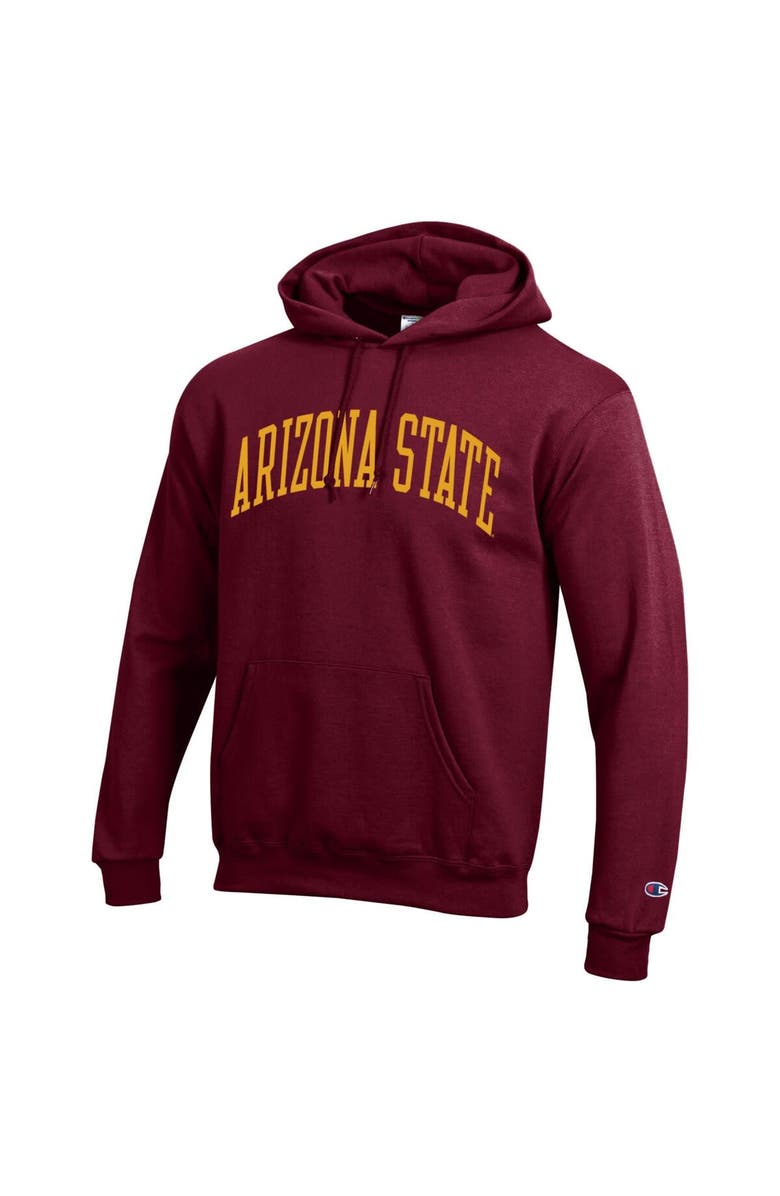 Champion Men's Champion Maroon Arizona State Sun Devils Basic Arch Fleece Pullover Hoodie, Alternate, color, Maroon