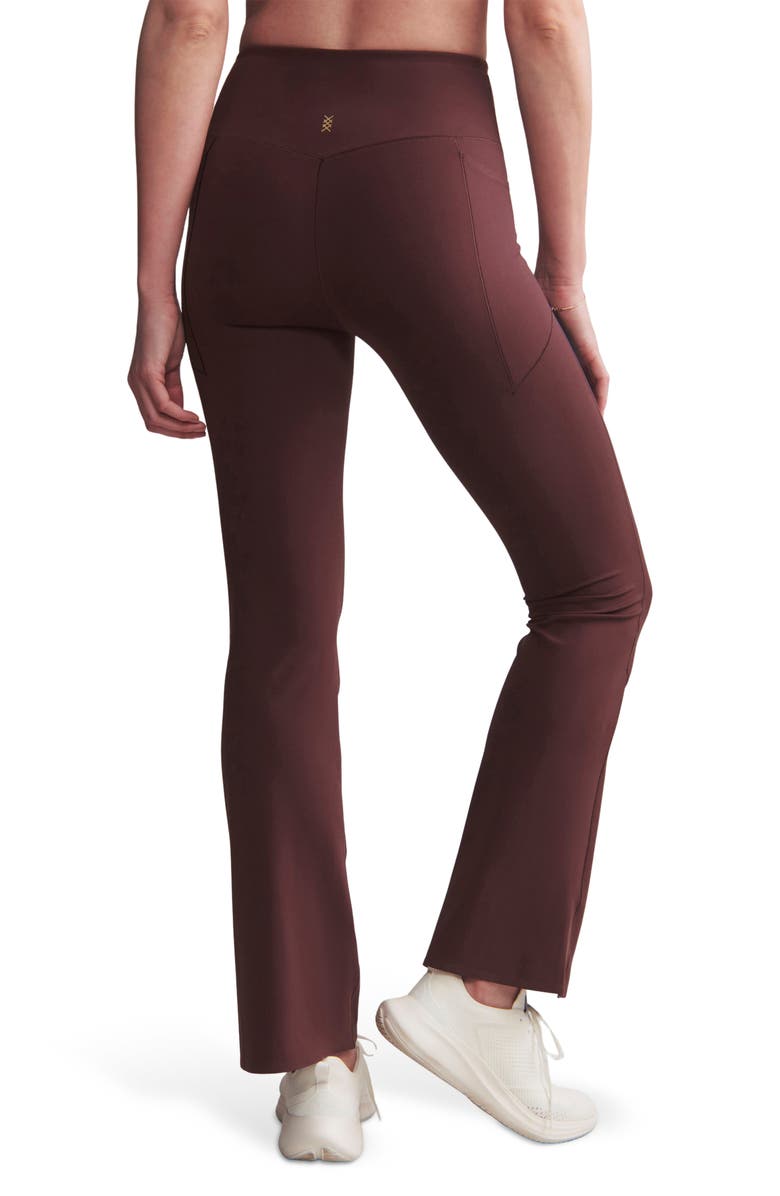 Rhone Revive Pocket Flare Leggings, Alternate, color, Brown Berry