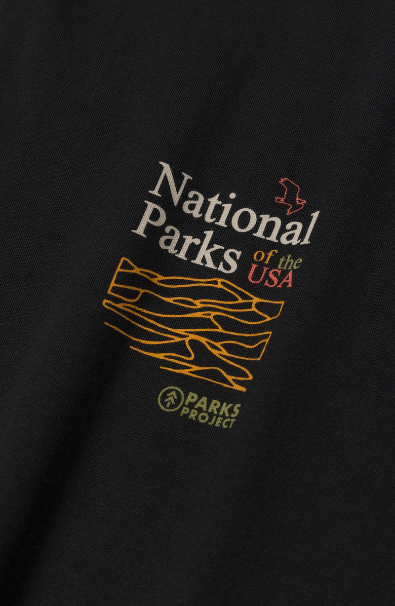 Parks Project National Parks Outline Checklist Tee, Alternate, color, Vintage Black