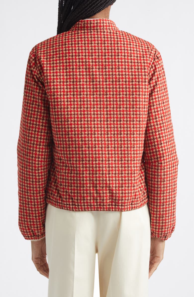 Moncler Lanset Check Print Knit Jacket, Main, color, Check Print