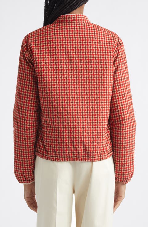 Lanset Check Print Knit Jacket