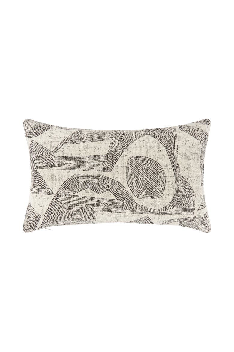 Influence Ebony Indoor & Outdoor Woven Accent Pillow, Main, color, Ebony