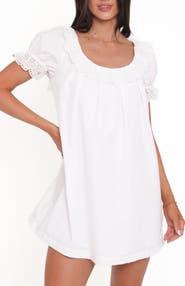 Petal & Pup Merlyn Eyelet Ruffle Shift Dress