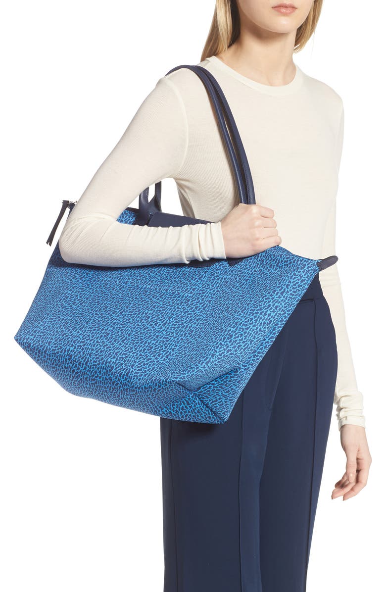 Longchamp Large Le Pliage Panthère Canvas Tote, Alternate, color,