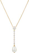Nadri Imitation Pearl Y-Necklace