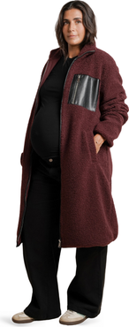 Nom Maternity Teddi Maternity & Baby Wearing Long Coat