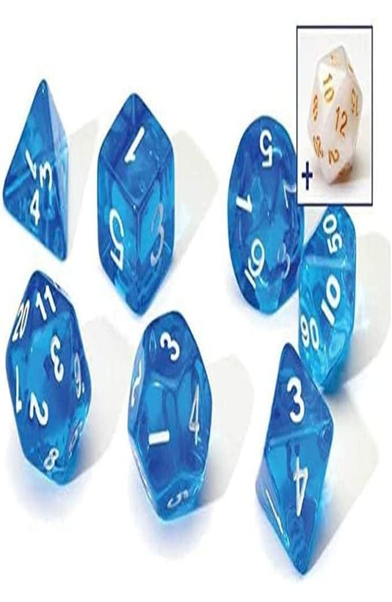 Sirius a Dice Dice MagVision Translucent Blue Resin Dice Set, Main, color, Blue
