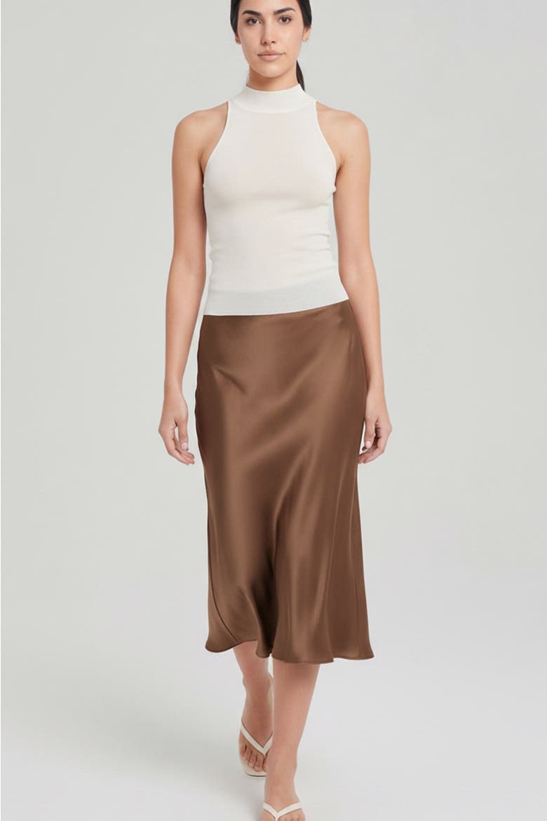 May Halterneck Wool And Silk Knit Tank, Alternate, color, Cream