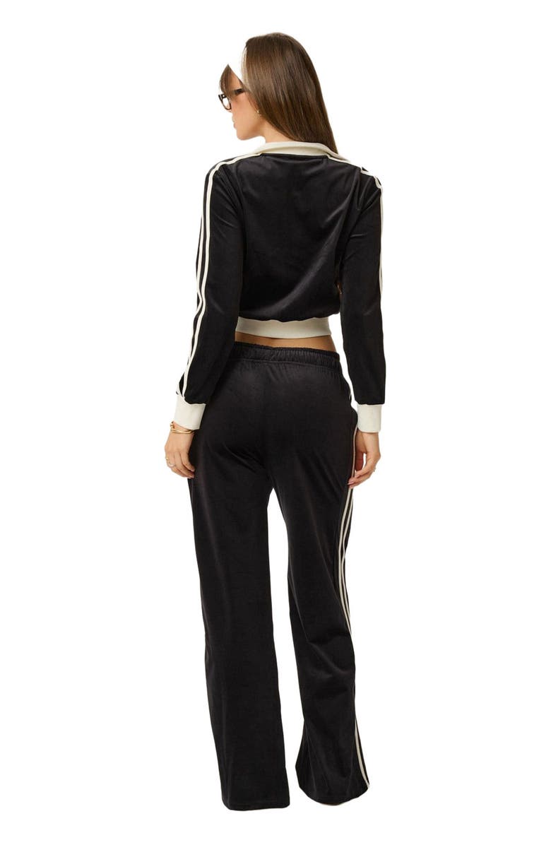 Goldie Byrd Velour Track Pants, Alternate, color, Black
