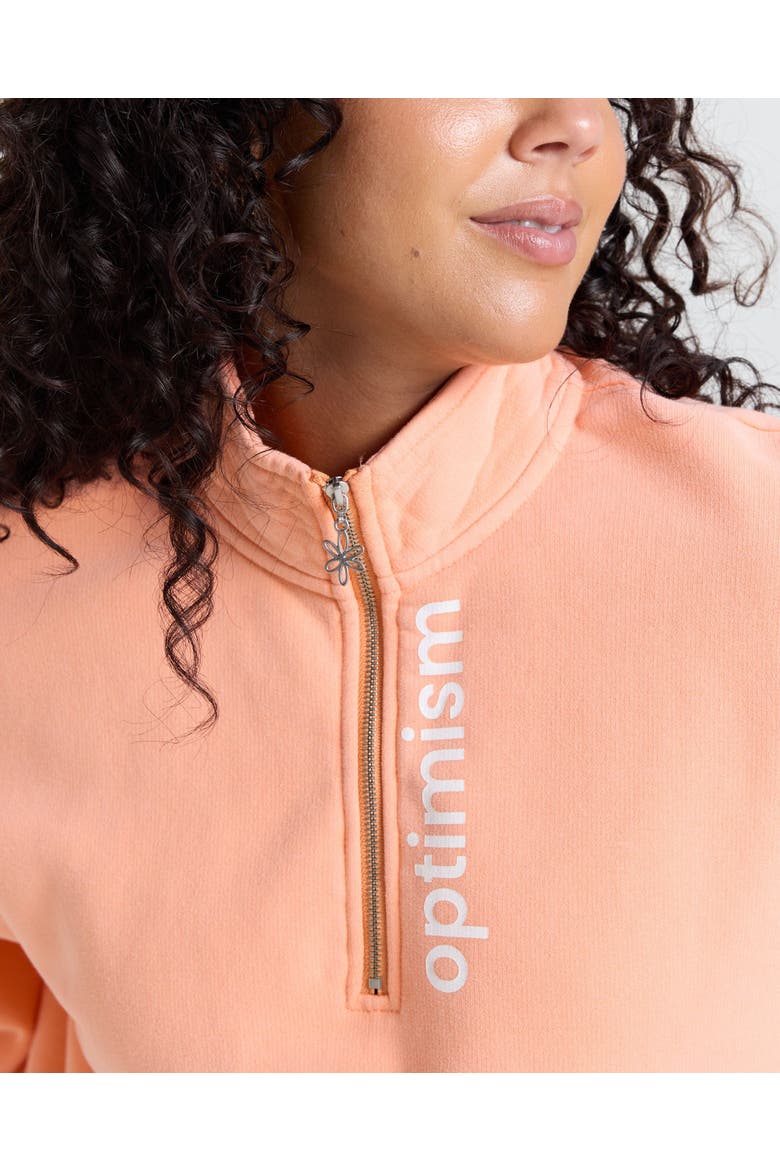 Optimism 3/4 Zip Up, Alternate, color, Coral