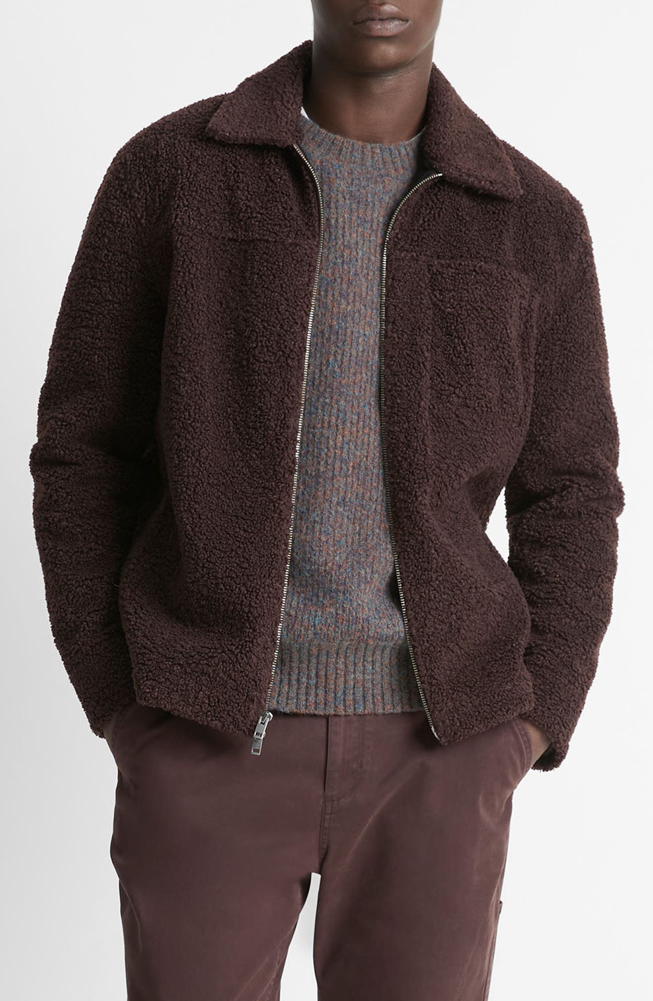 Vince High Pile Fleece Jacket