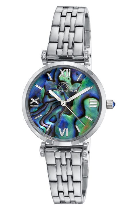 Sylvie Abalone Dial Bracelet Watch, 32mm