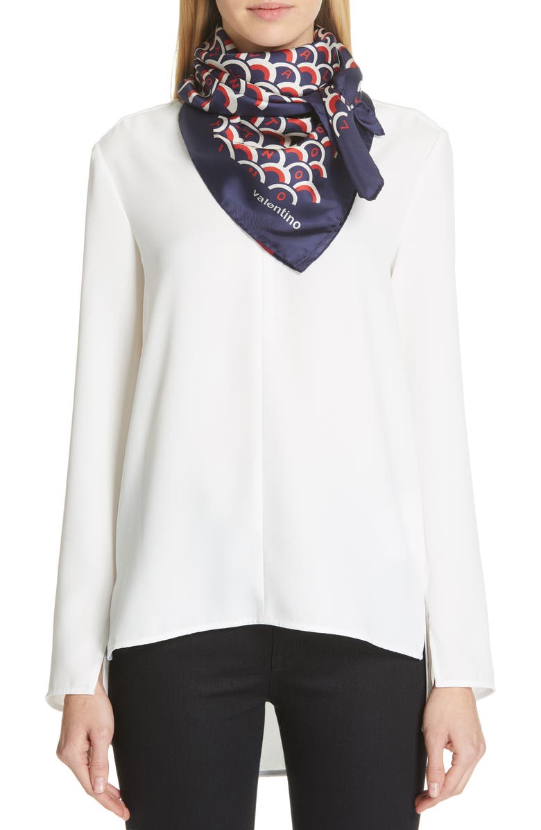 Valentino Garavani Scale Silk Scarf, Alternate, color, 