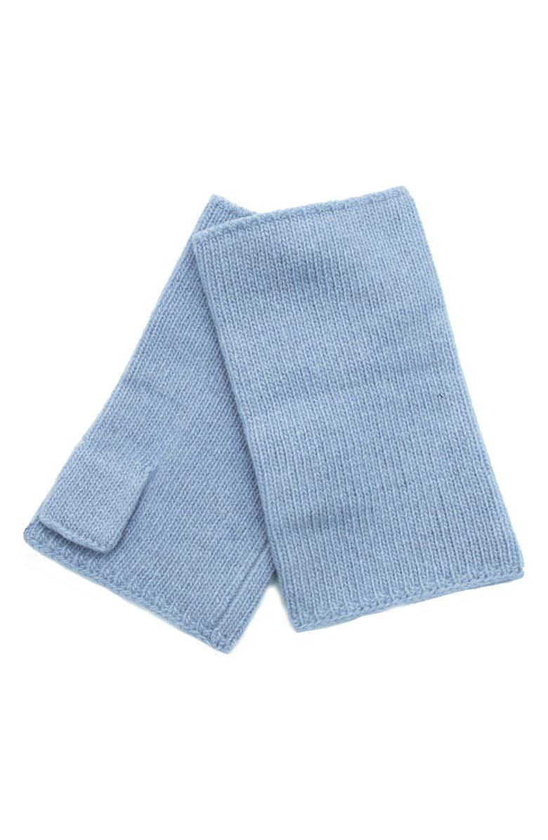 Portolano Fingerless Cashmere Gloves, Main, color, Periwinkle