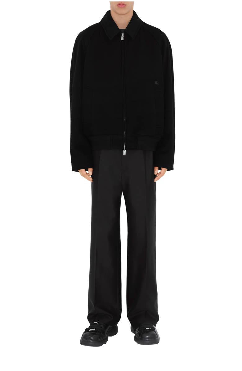 Burberry Cashmere Harrington Jacket, Main, color, Black