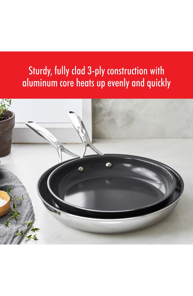 ZWILLING Energy Plus Set of 2 Fry Pans, Alternate, color, Stainless Steel