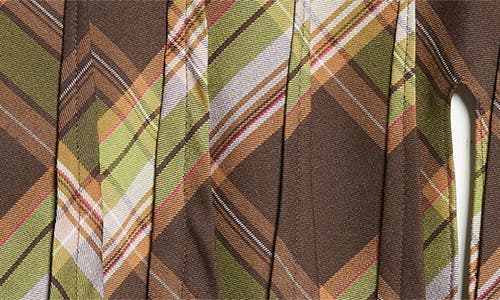 Collina Strada Long Drizzle Tapenade Plaid Cotton Flannel Skirt In Tapenade Plaid