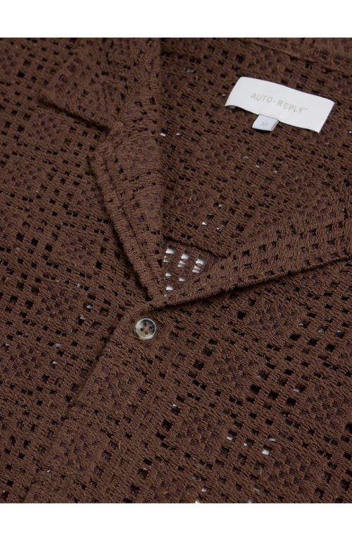 Auto-reply™ Alex Raschel Square Knit Camp Shirt