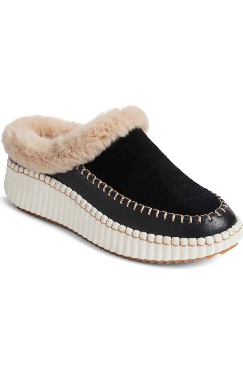 Jack Rogers Josie Faux Fur Sneaker, Main, color, Black