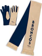 WEAR by Erin Andrews Women's WEAR by Erin Andrews Denver Broncos Tonal Microcheck Scarf & Glove Set