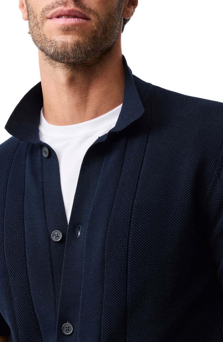 Rodd & Gunn Cobb River Short Sleeve Knit Button-Up Shirt, Alternate, color, Midnight